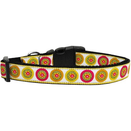 MIRAGE PET PRODUCTS Autumn Daisies Nylon Dog CollarSmall 125-132 SM